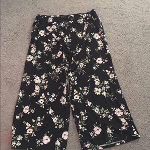floral flare leg pants